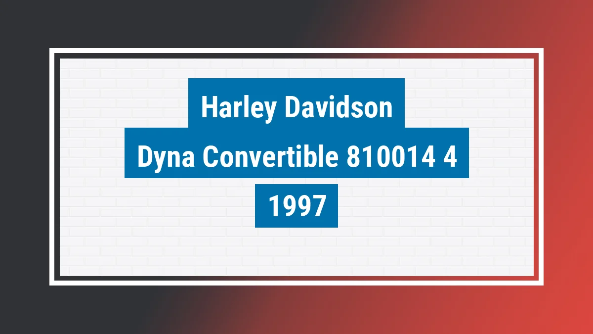 Imagem ilustrativa Harley-davidson Dyna Convertible 1997