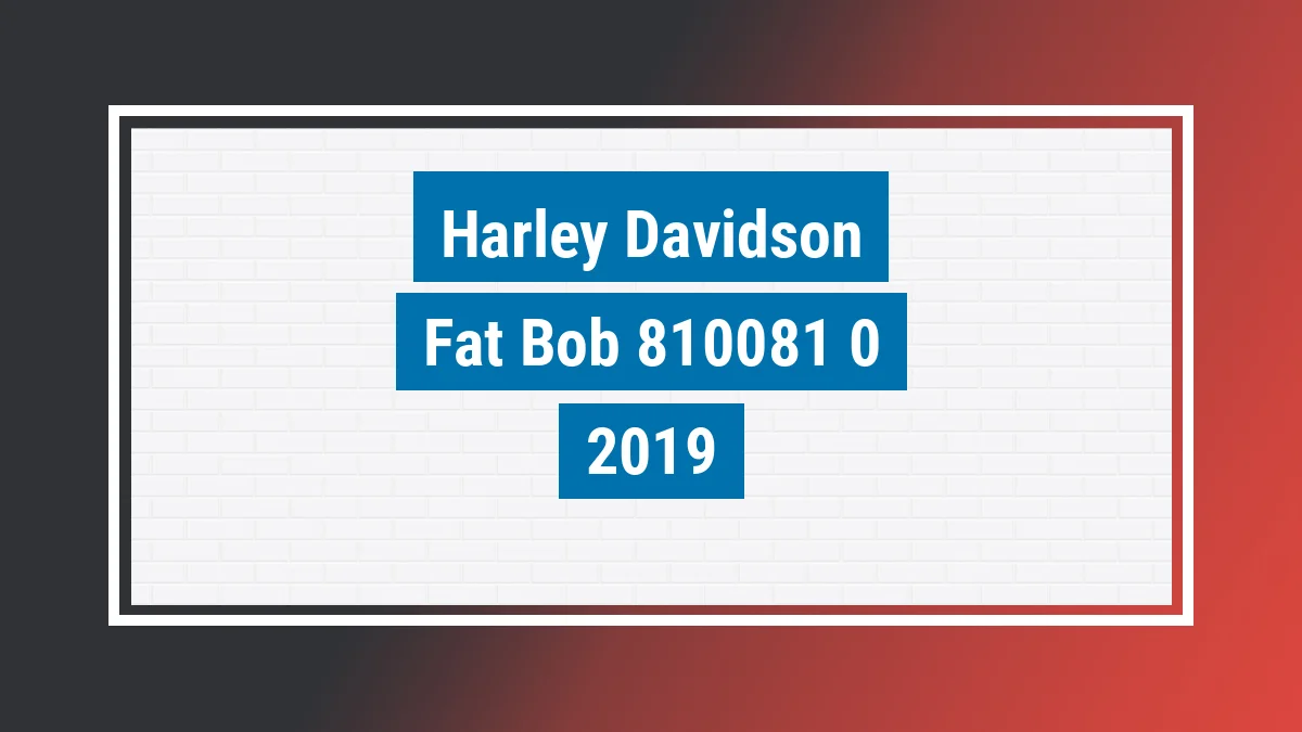 Imagem ilustrativa Harley-davidson Fat Bob Fxfb 2019