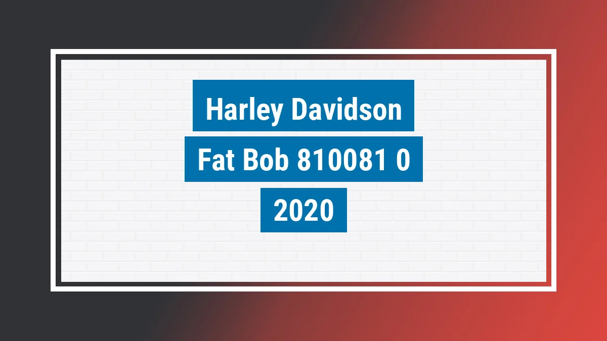 Imagem ilustrativa Harley-davidson Fat Bob Fxfb 2020