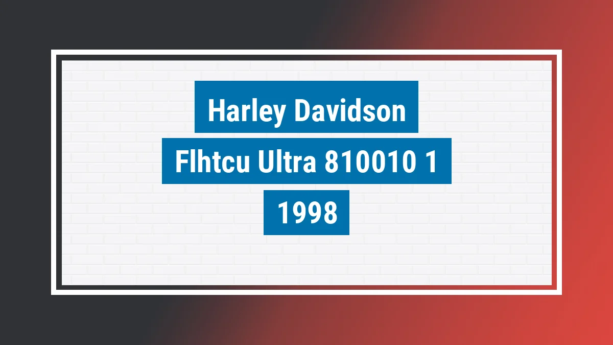 Imagem ilustrativa Harley-davidson Flhtcu Ultra Glide 1998