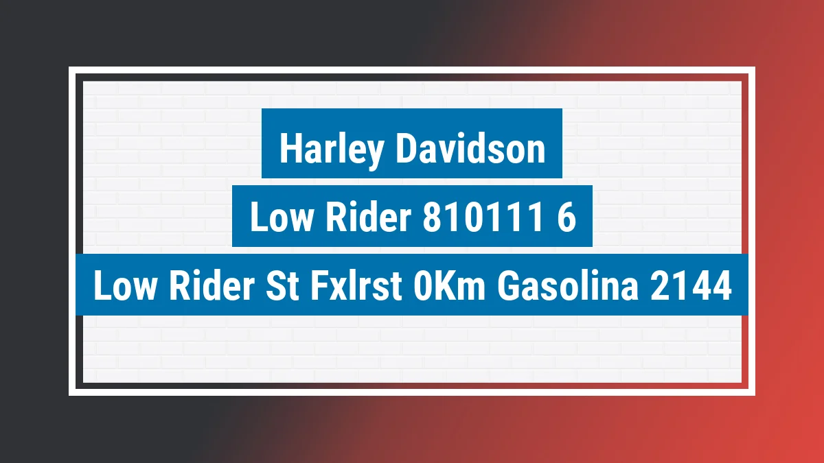 Imagem ilustrativa Harley-davidson Low Rider St Fxlrst 0km