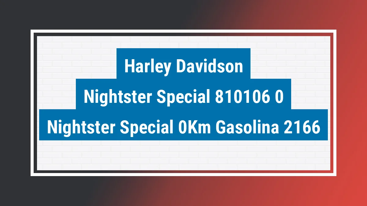 Imagem ilustrativa Harley-davidson Nightster Special 0km