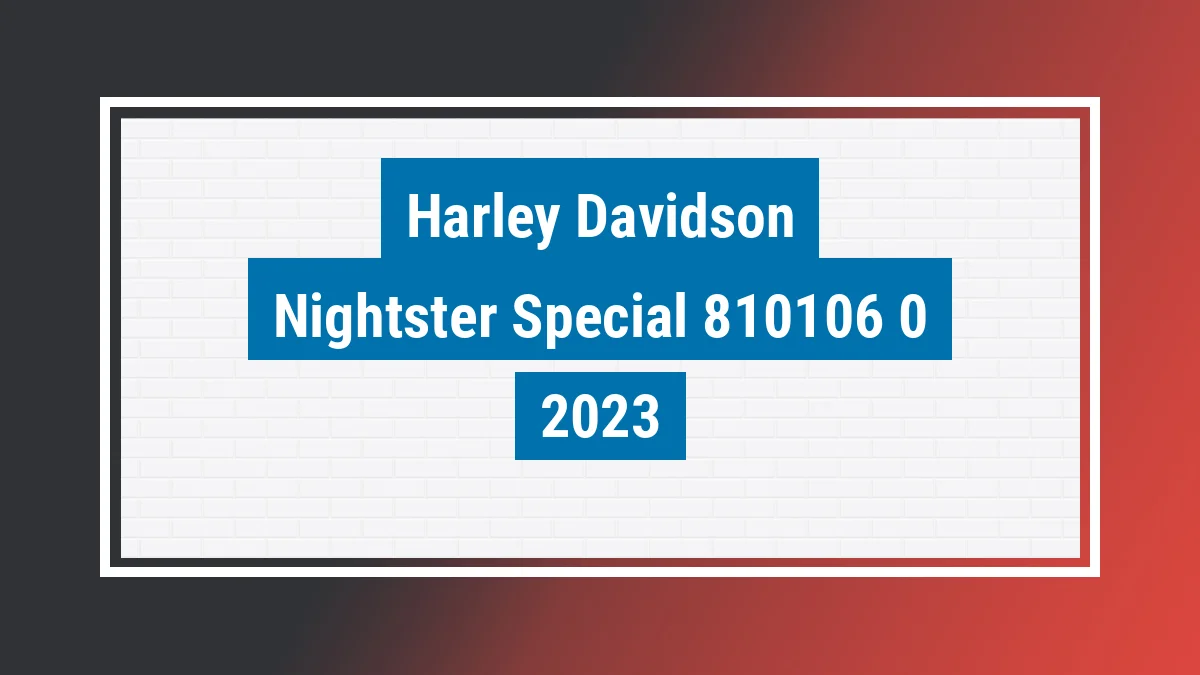 Imagem ilustrativa Harley-davidson Nightster Special 2023