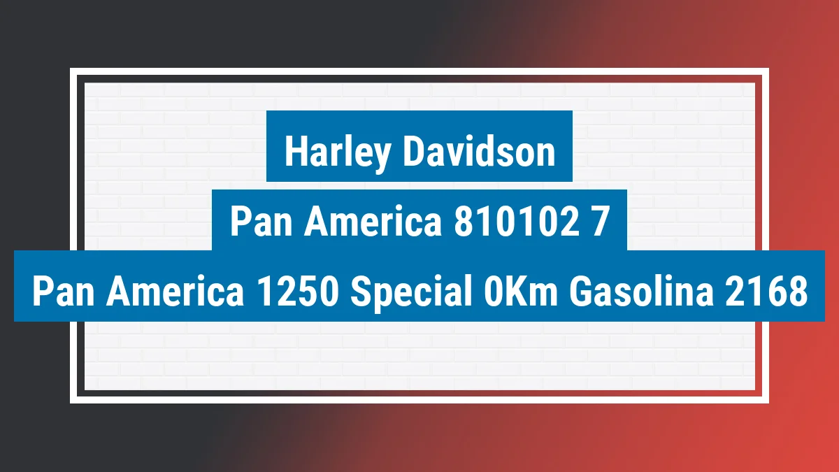 Imagem ilustrativa Harley-davidson Pan America 1250 Special 0km