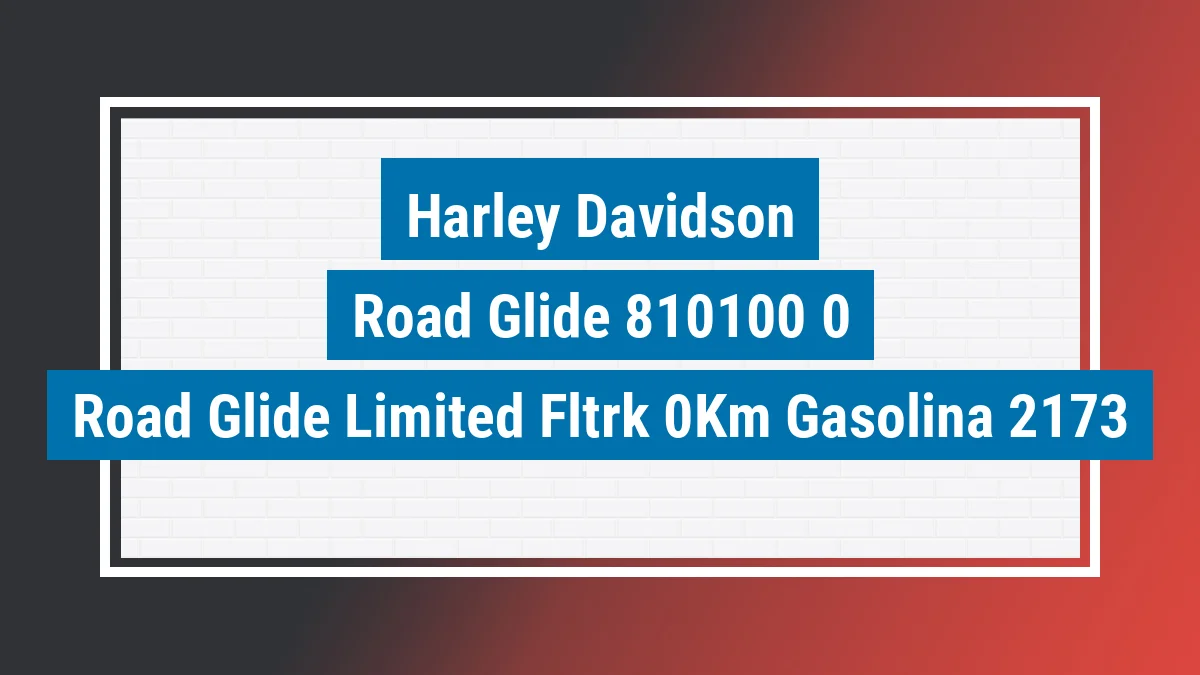 Imagem ilustrativa Harley-davidson Road Glide Limited Fltrk 0km