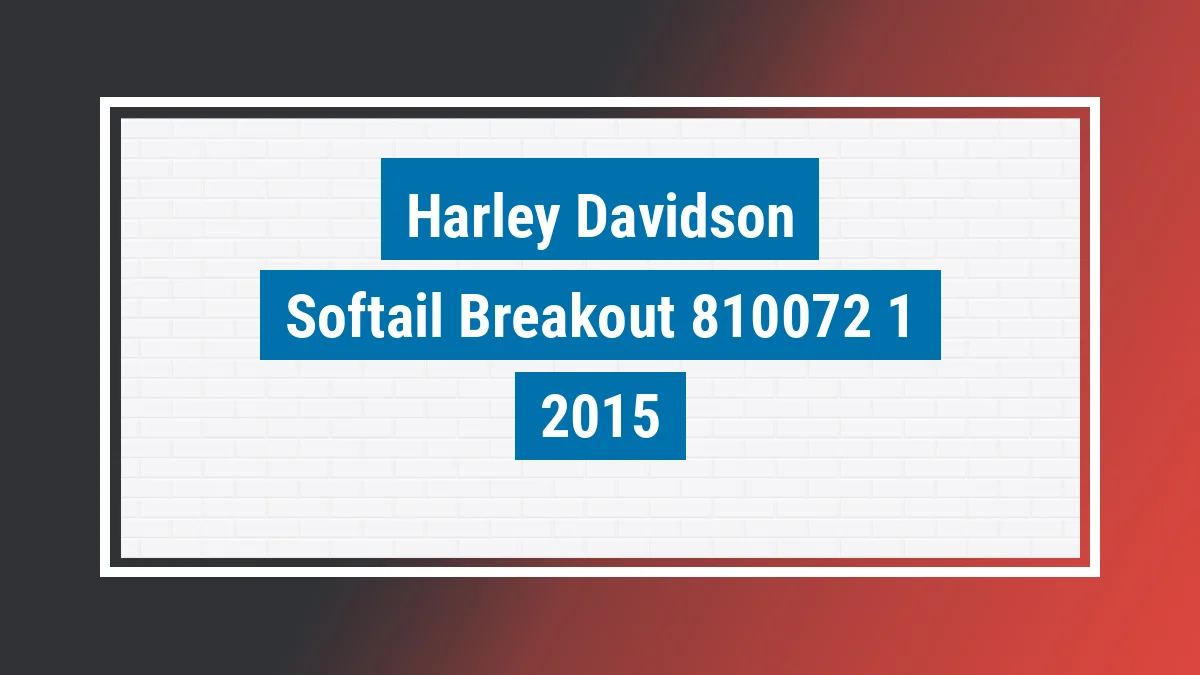 Imagem ilustrativa Harley-davidson Softail Breakout Fxsb 2015