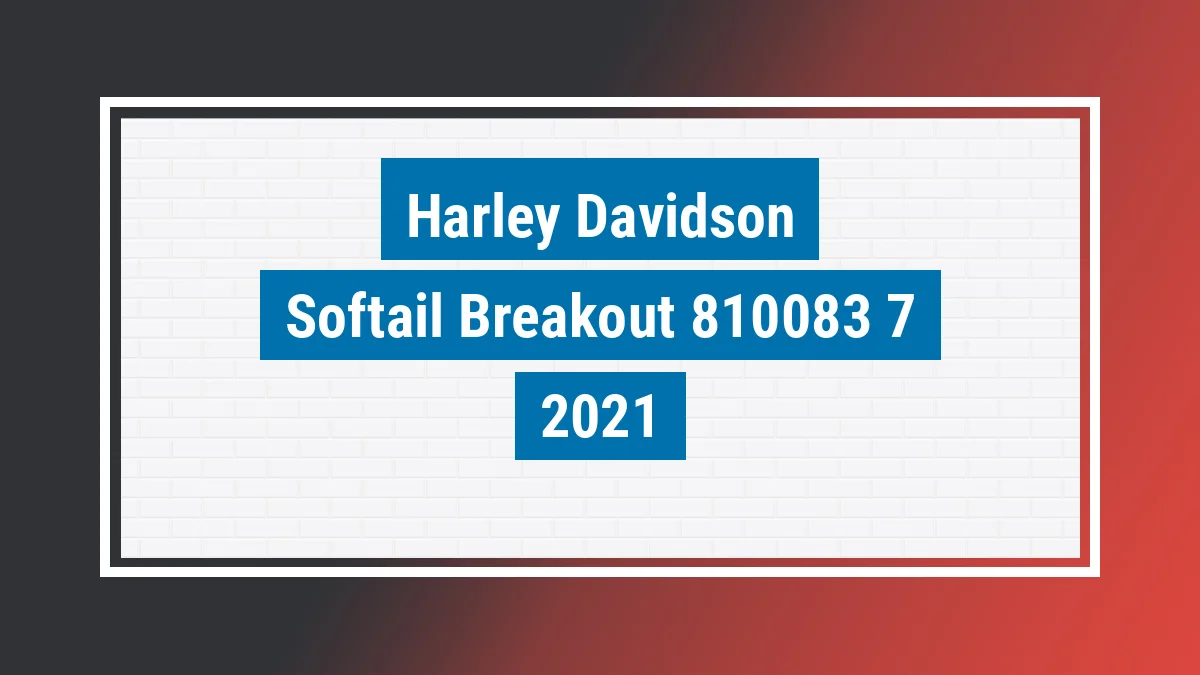 Imagem ilustrativa Harley-davidson Softail Breakout Fxbrs 2021