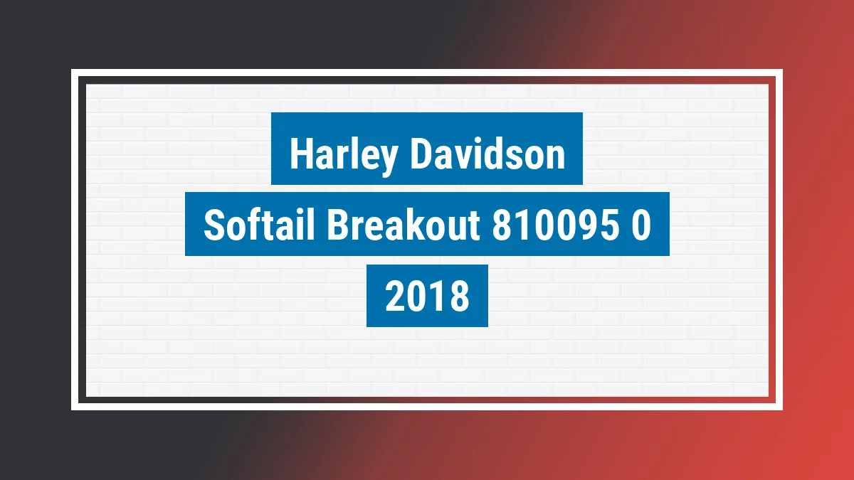 Imagem ilustrativa Harley-davidson Softail Breakout 115th Anniv. Fxbrs 2018