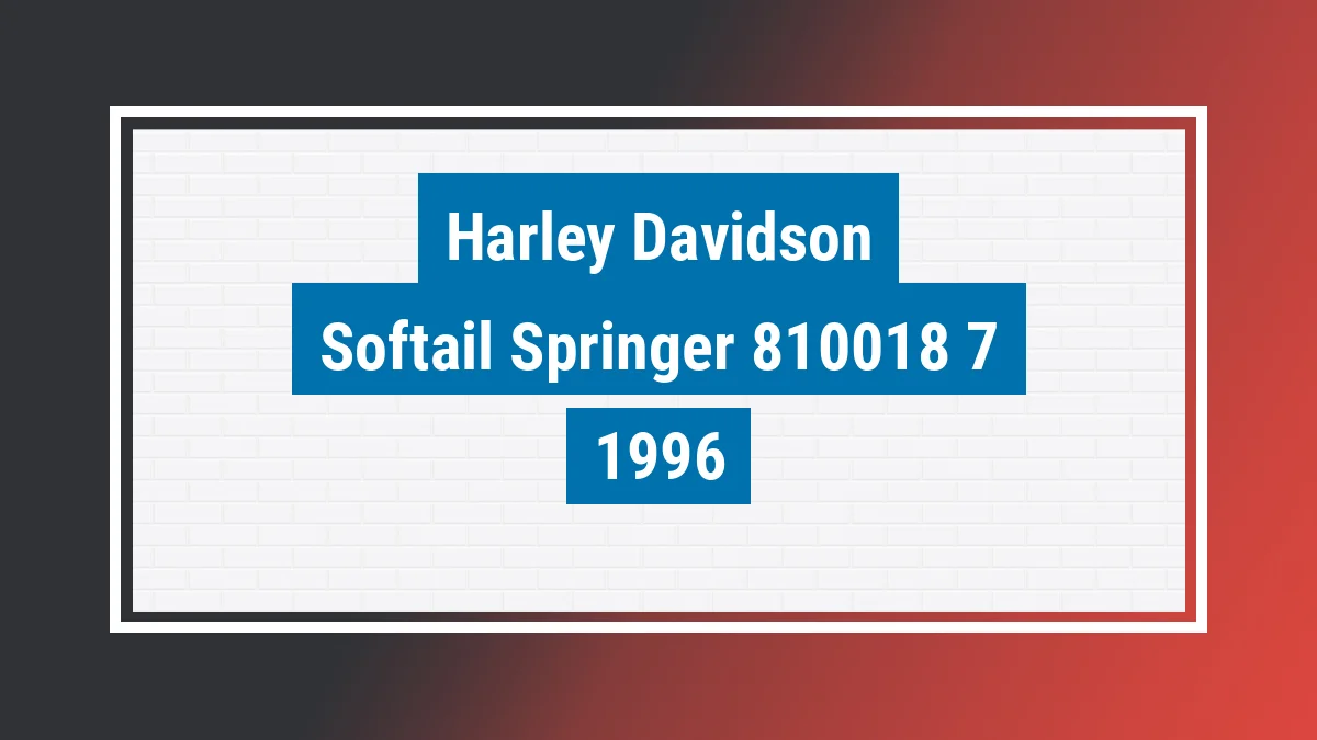 Imagem ilustrativa Harley-davidson Softail Springer 1996