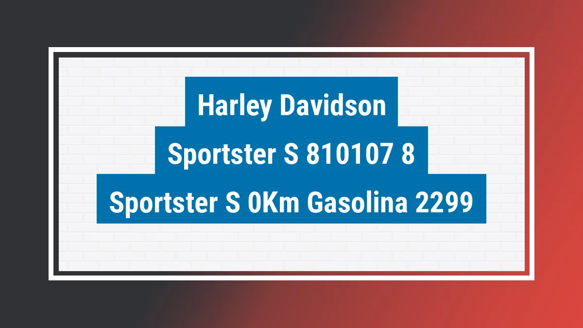 Imagem ilustrativa Harley-davidson Sportster S 0km