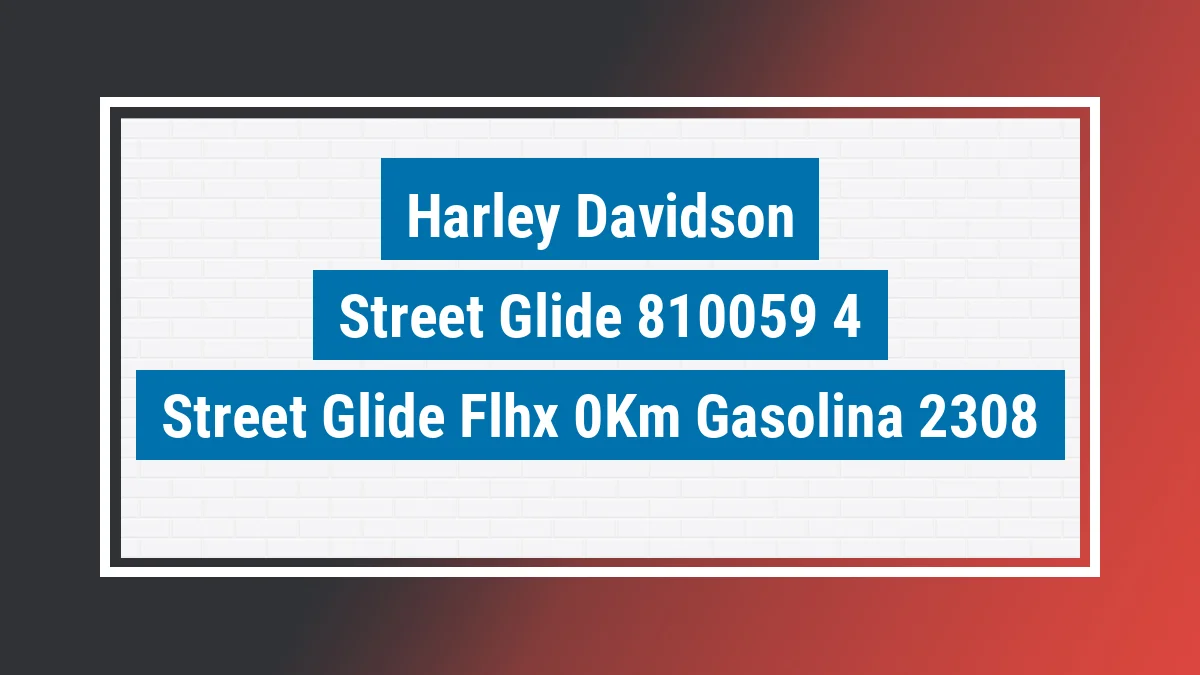 Imagem ilustrativa Harley-davidson Street Glide Flhx 0km