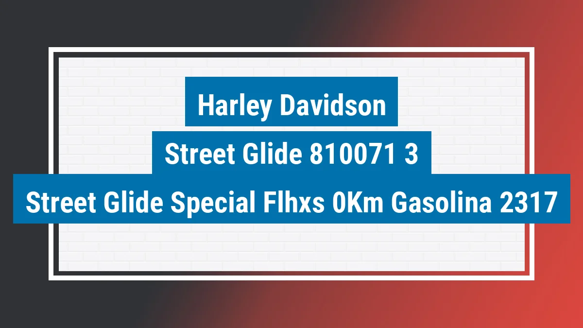 Imagem ilustrativa Harley-davidson Street Glide Special Flhxs 0km