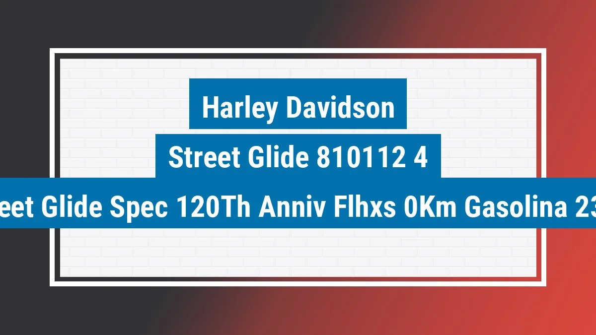 Imagem ilustrativa Harley-davidson Street Glide Spec. 120th Anniv Flhxs 0km