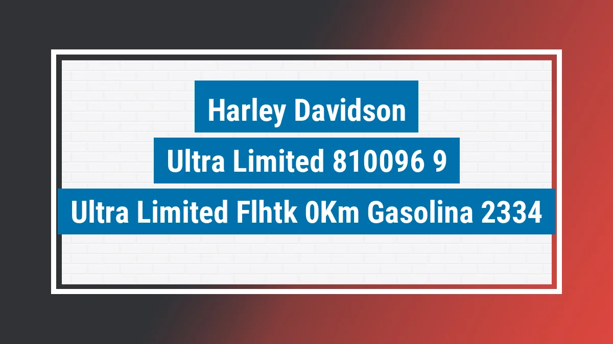 Imagem ilustrativa Harley-davidson Ultra Limited Flhtk 0km