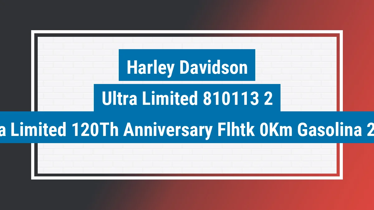 Imagem ilustrativa Harley-davidson Ultra Limited 120th Anniversary Flhtk 0km
