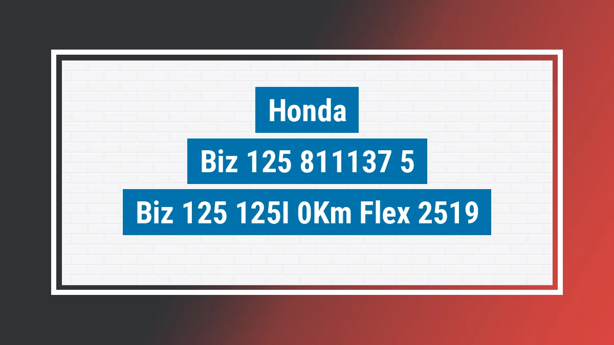 Imagem ilustrativa Honda Biz 125 125i 0km
