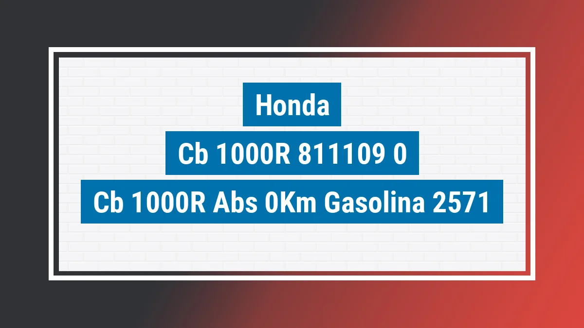 Imagem ilustrativa Honda Cb 1000r abs 0km