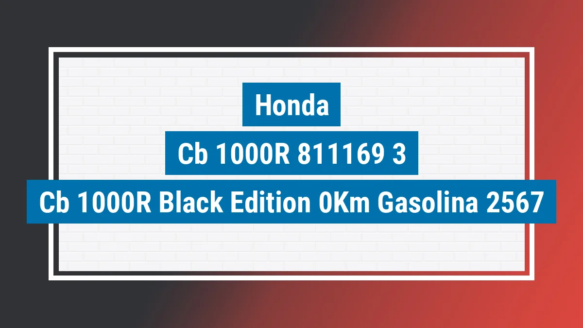 Imagem ilustrativa Honda Cb 1000r Black Edition 0km