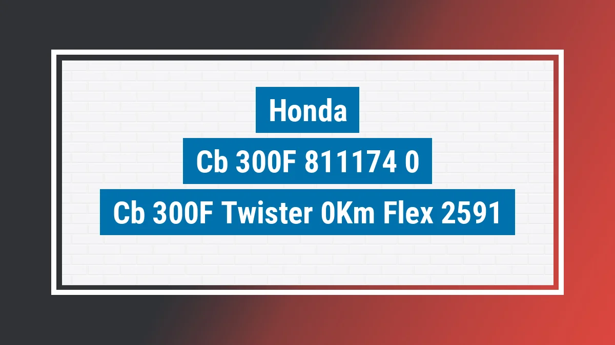 Imagem ilustrativa Honda Cb 300f Twister 0km