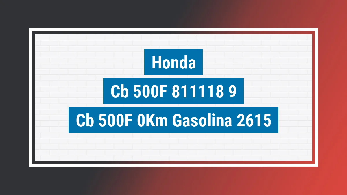 Imagem ilustrativa Honda Cb 500f 0km