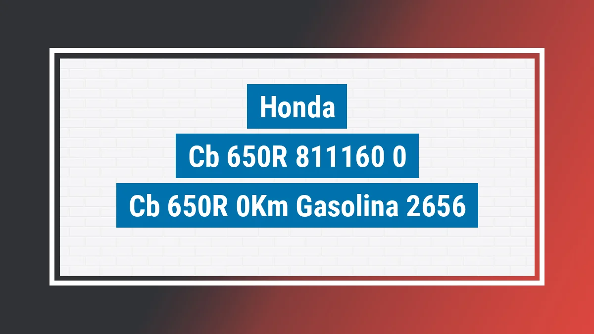 Imagem ilustrativa Honda Cb 650r 0km