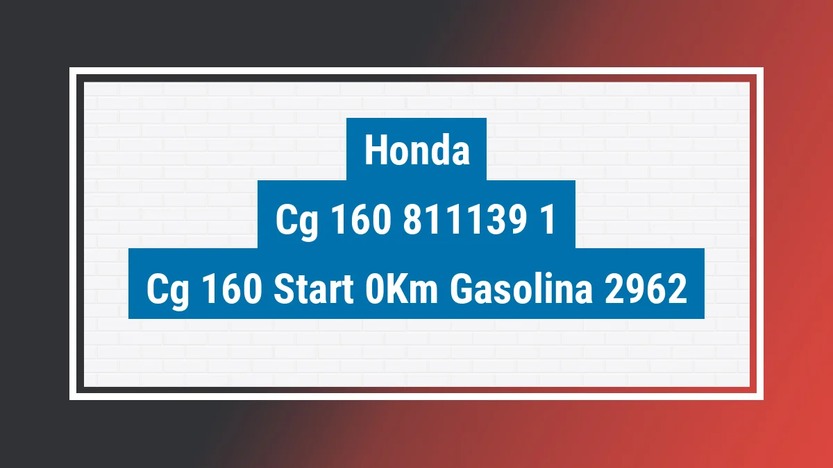 Imagem ilustrativa Honda Cg 160 Start 0km