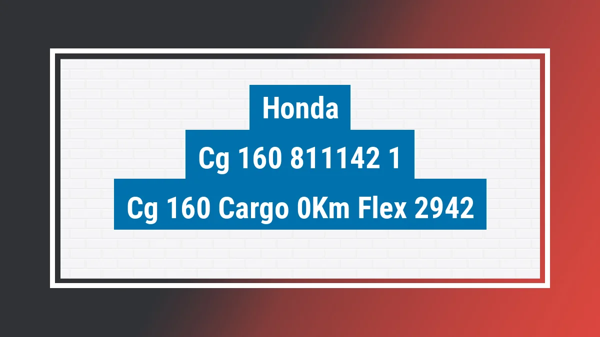 Imagem ilustrativa Honda Cg 160 Cargo 0km