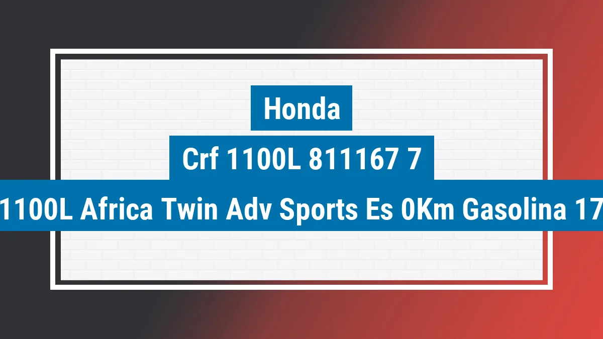 Imagem ilustrativa Honda Crf 1100l Africa Twin Adv. Sports Es 0km