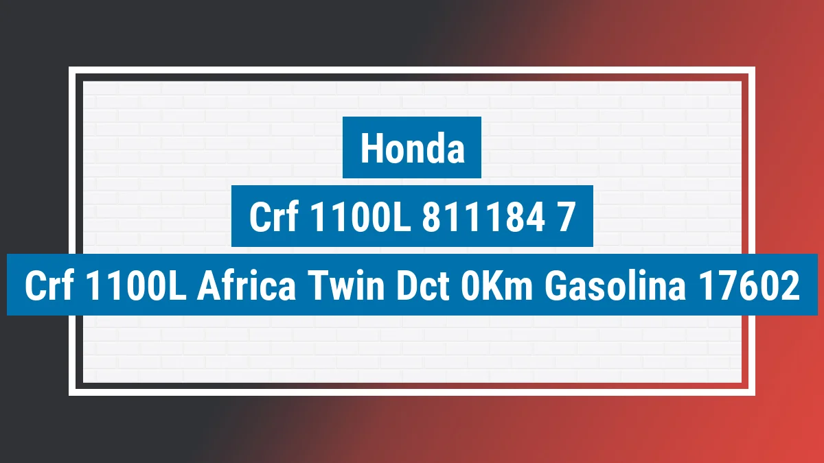 Imagem ilustrativa Honda Crf 1100l Africa Twin Dct 0km