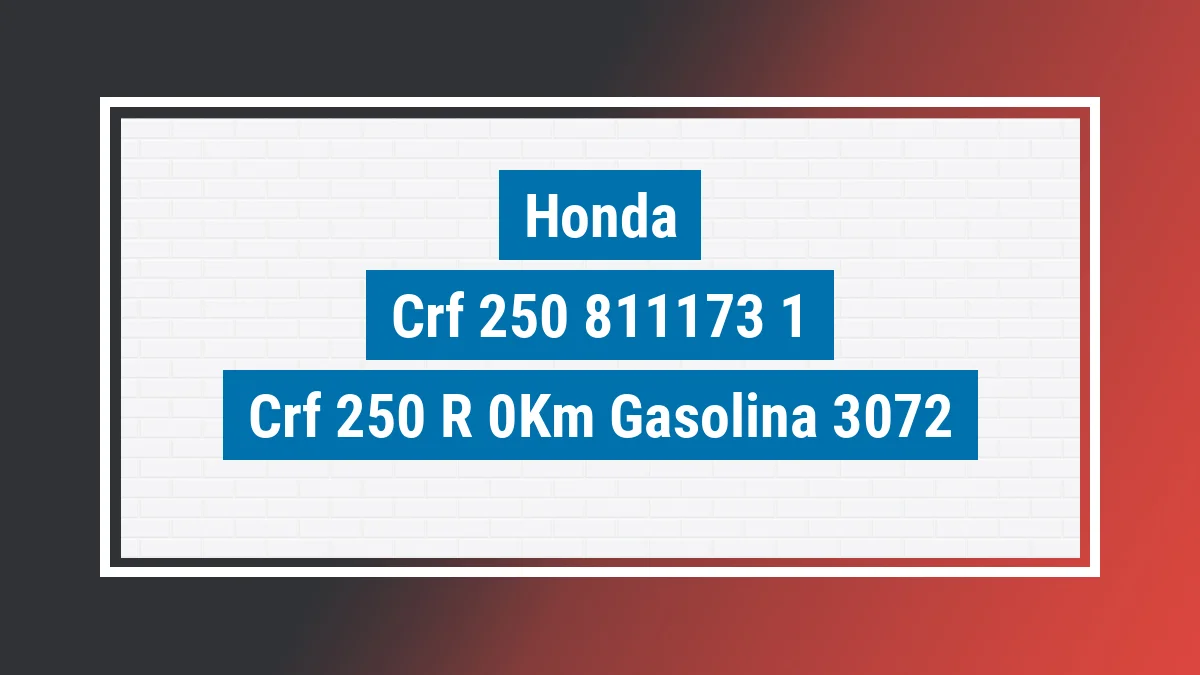 Imagem ilustrativa Honda Crf 250 R 0km
