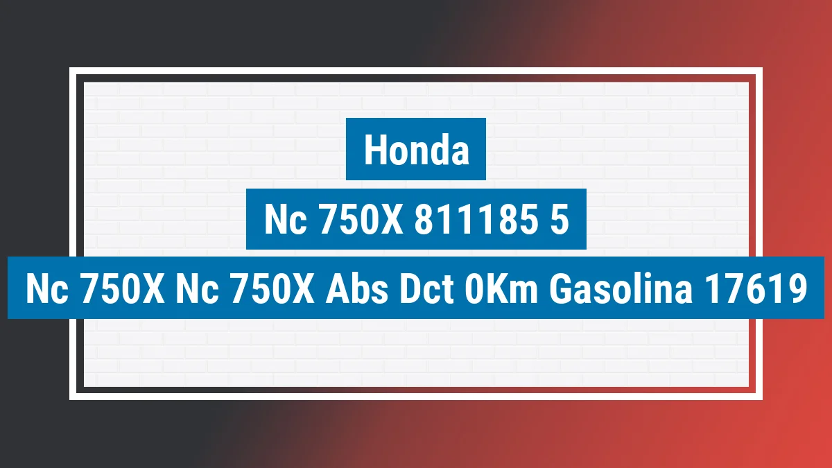 Imagem ilustrativa Honda Nc 750x nc 750x Abs Dct 0km
