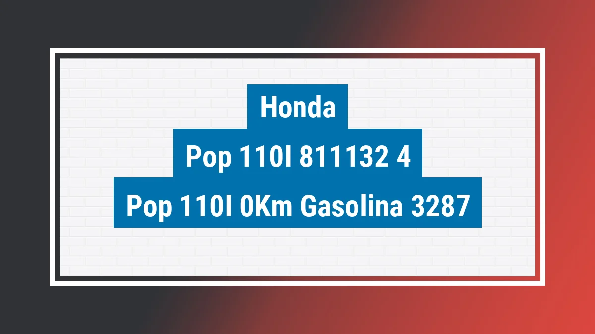 Imagem ilustrativa Honda Pop 110i 0km