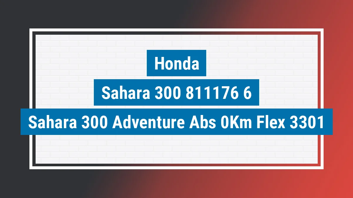 Imagem ilustrativa Honda Sahara 300 Adventure Abs 0km