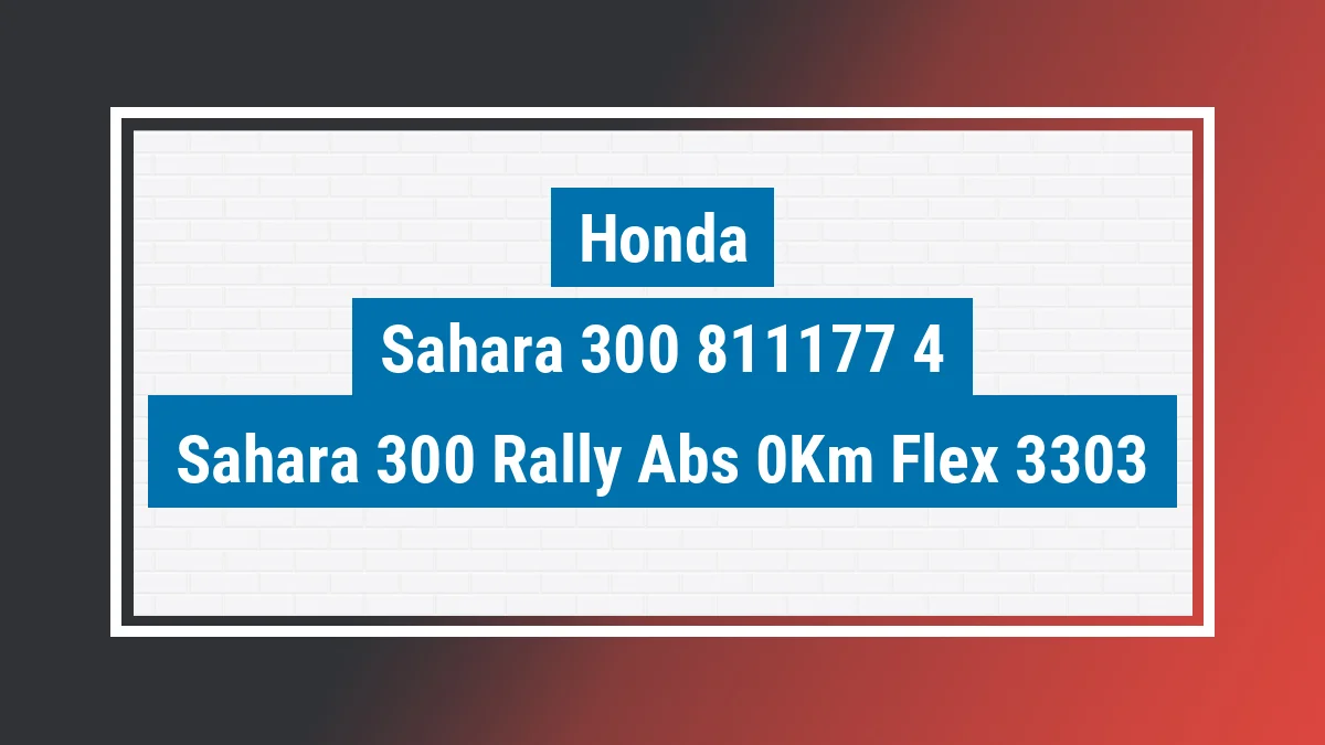 Imagem ilustrativa Honda Sahara 300 Rally Abs 0km