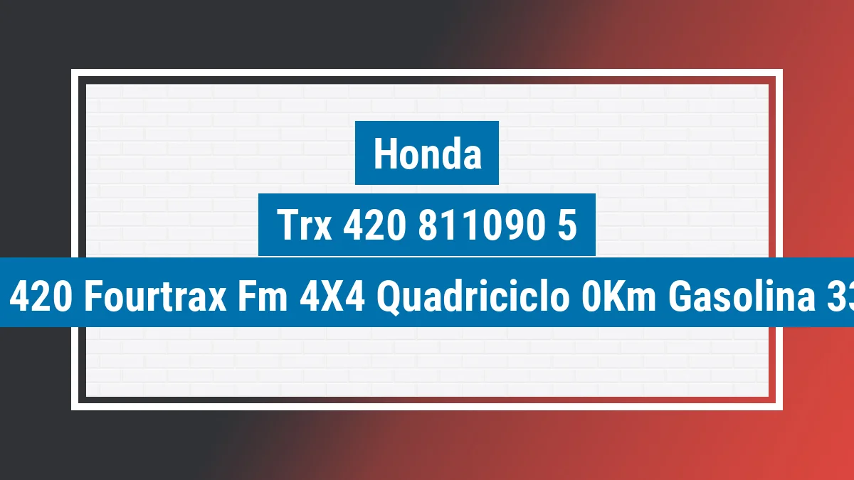 Imagem ilustrativa Honda Trx 420 Fourtrax Fm 4x4 Quadriciclo 0km