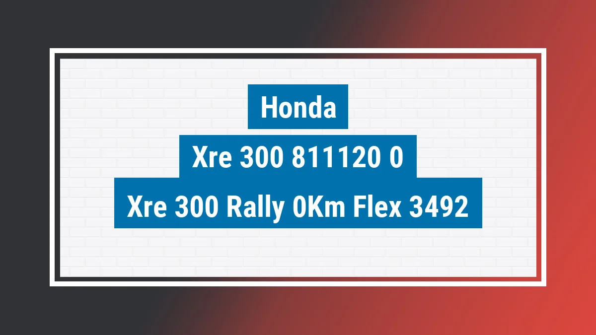 Imagem ilustrativa Honda Xre 300 Rally 0km