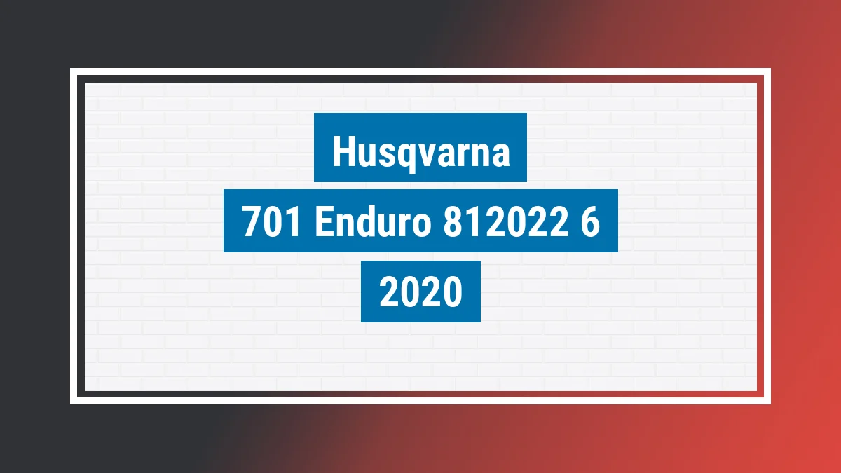 Imagem ilustrativa Husqvarna 701 Enduro 2020