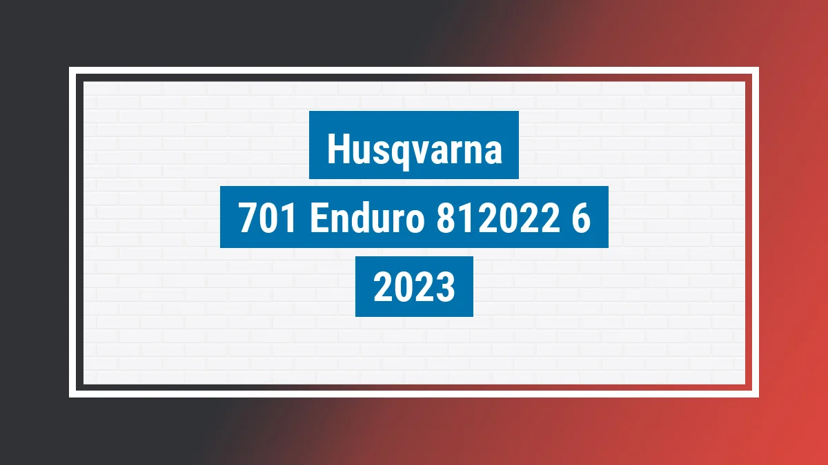 Imagem ilustrativa Husqvarna 701 Enduro 2023