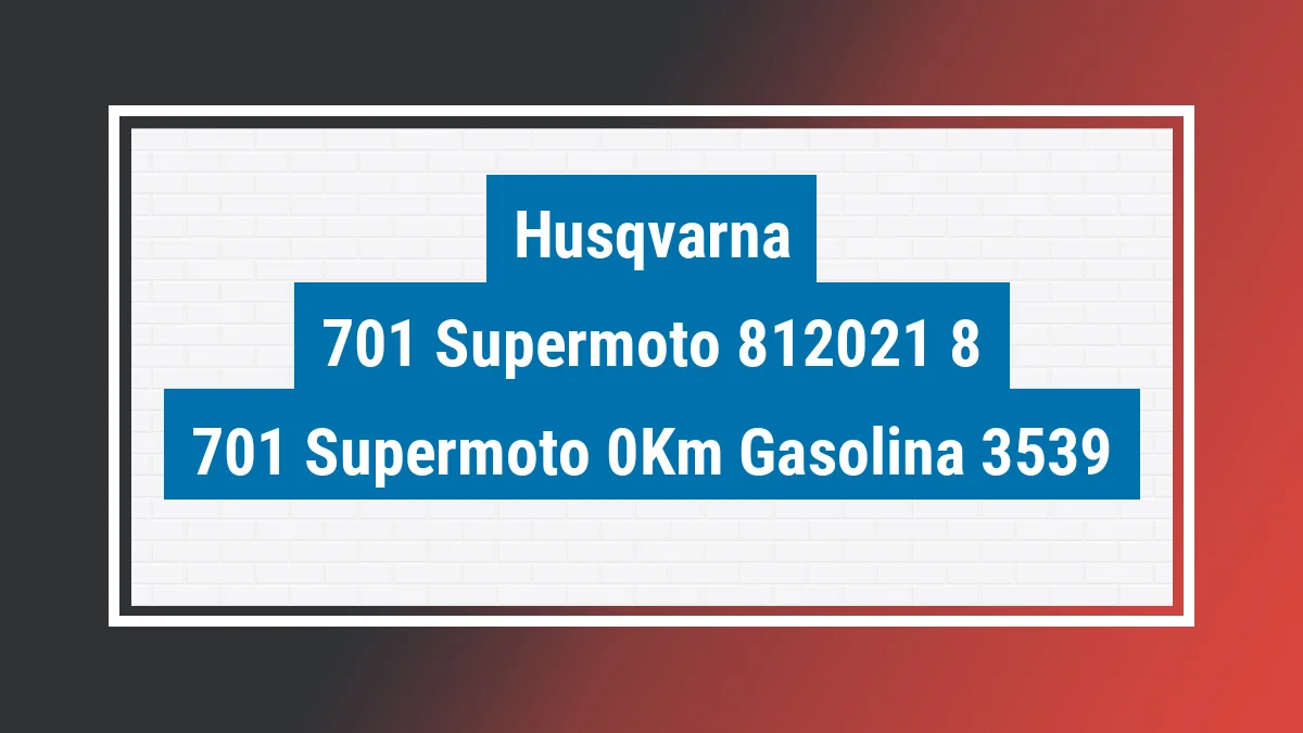 Imagem ilustrativa Husqvarna 701 Supermoto 0km