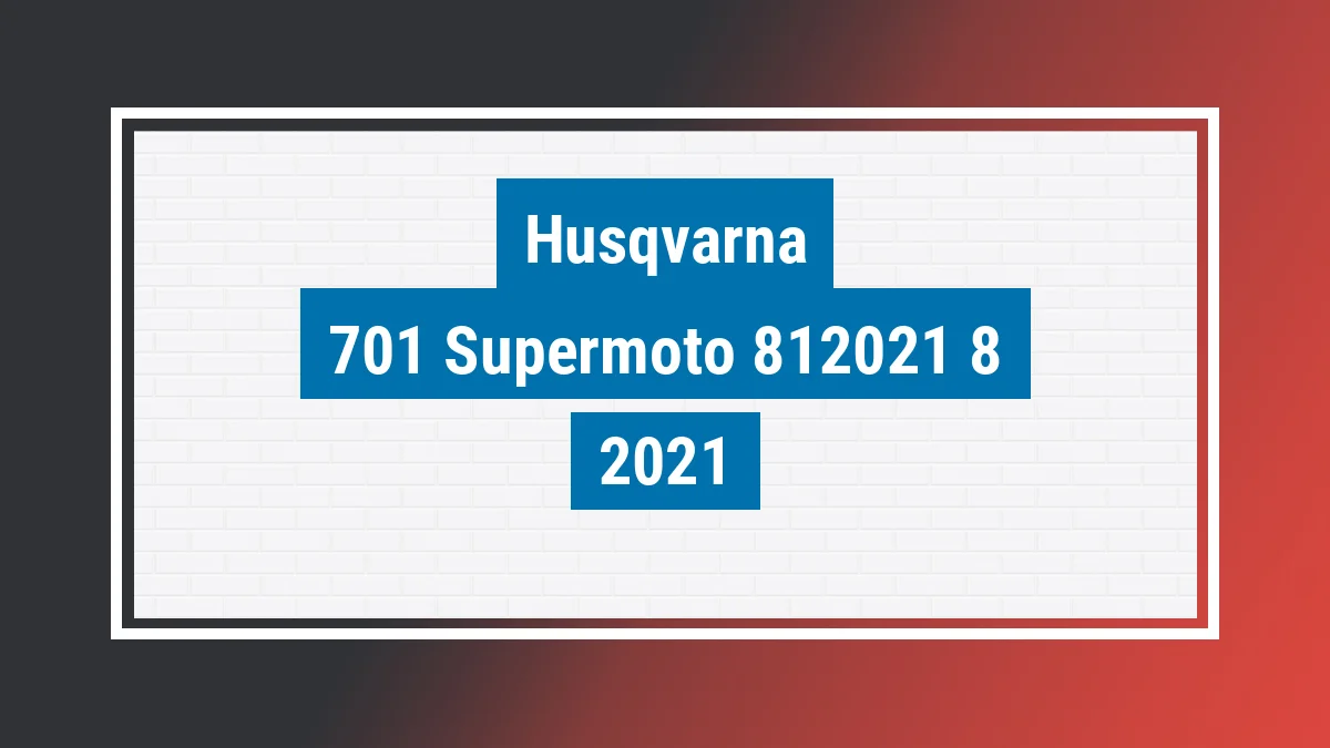 Imagem ilustrativa Husqvarna 701 Supermoto 2021