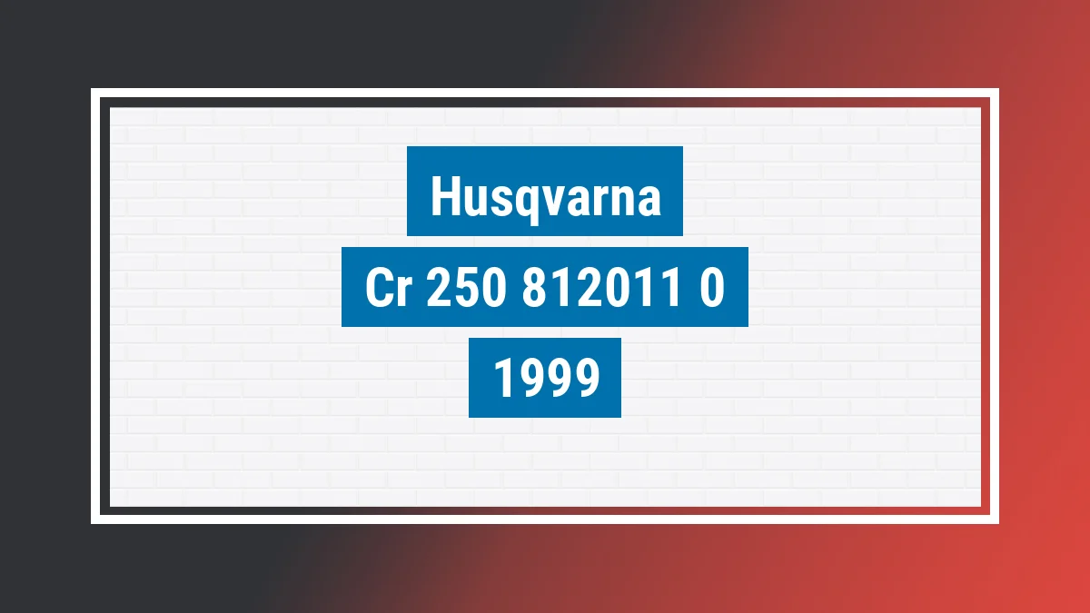 Imagem ilustrativa Husqvarna Cr 250 1999