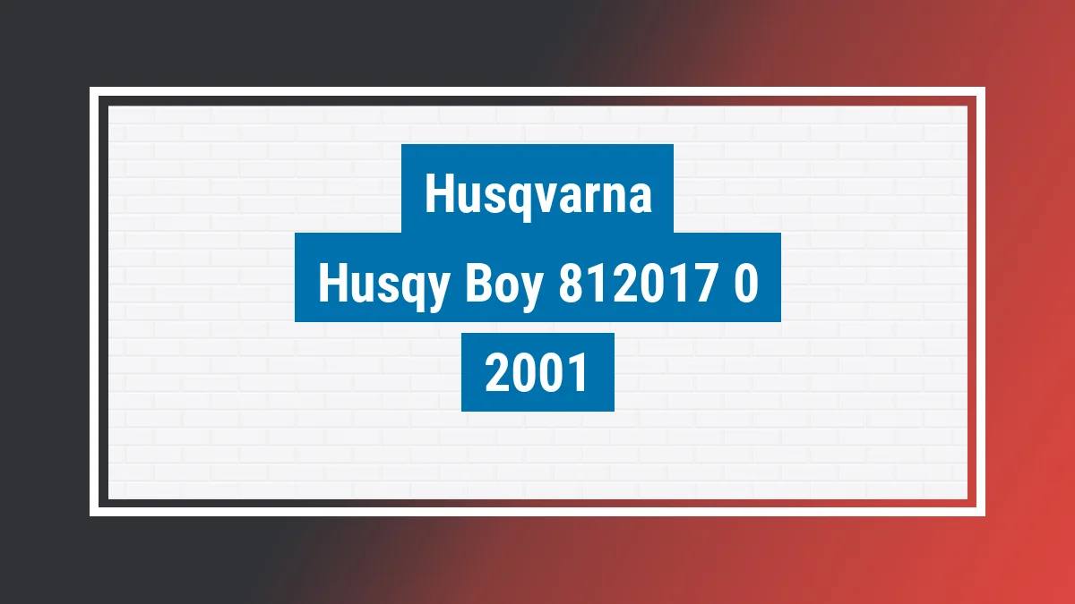 Imagem ilustrativa Husqvarna Husqy Boy R 2001