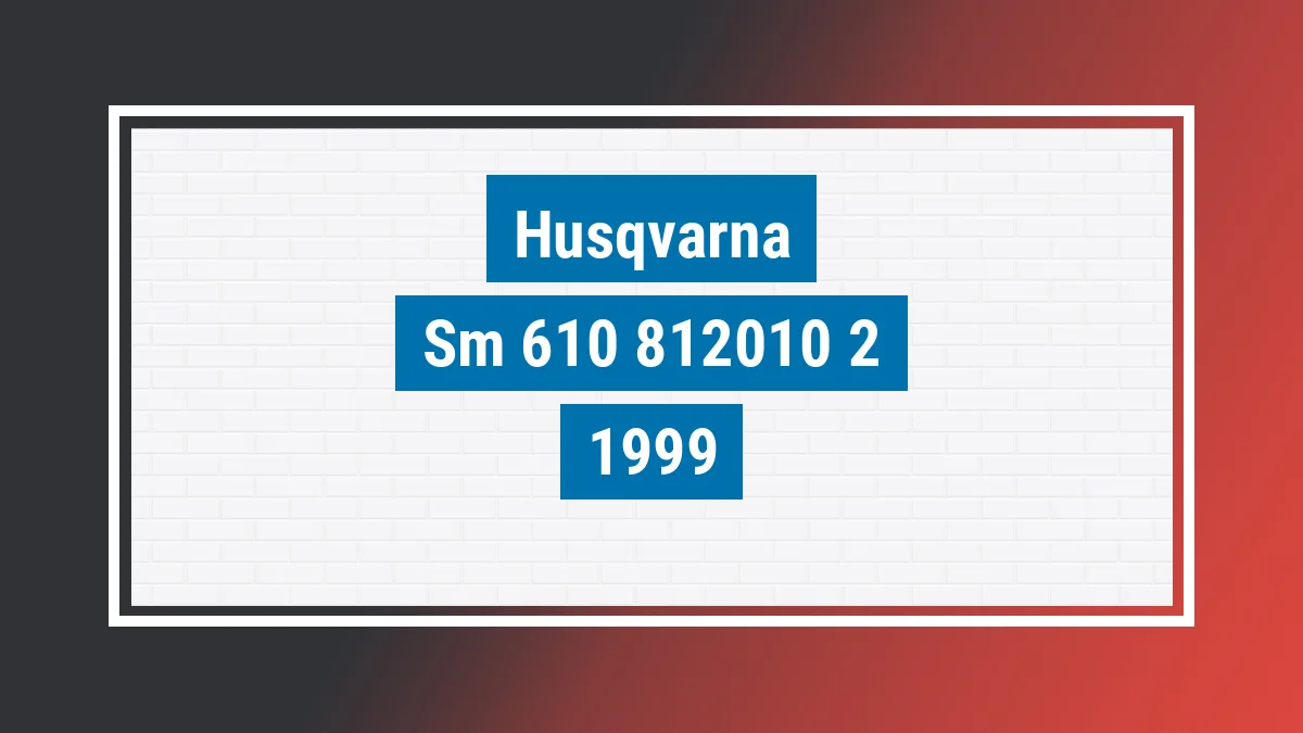Imagem ilustrativa Husqvarna Sm 610 1999