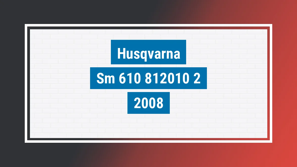 Imagem ilustrativa Husqvarna Sm 610 2008