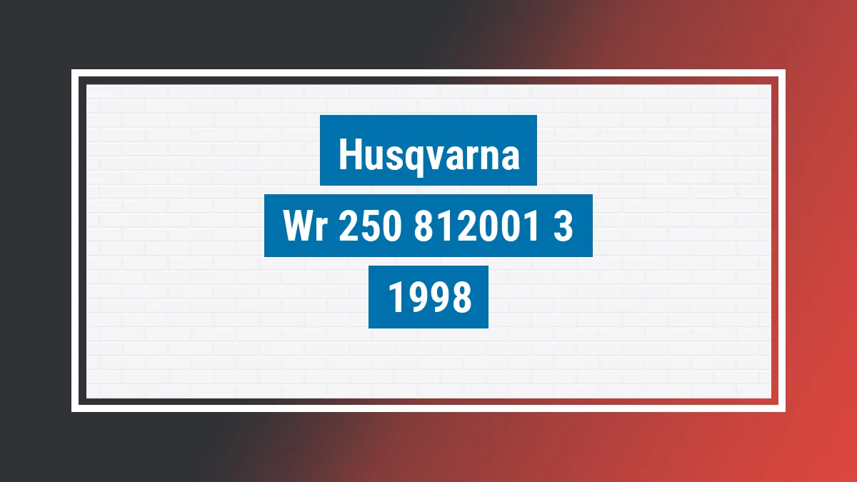 Imagem ilustrativa Husqvarna Wr 250 1998