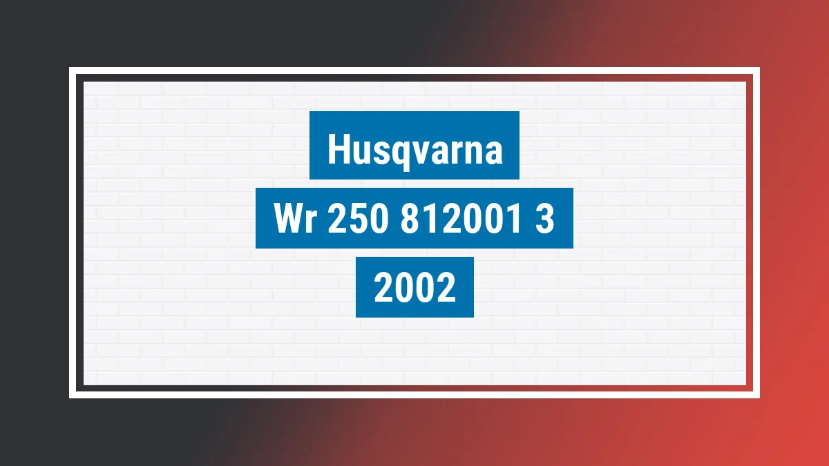 Imagem ilustrativa Husqvarna Wr 250 2002