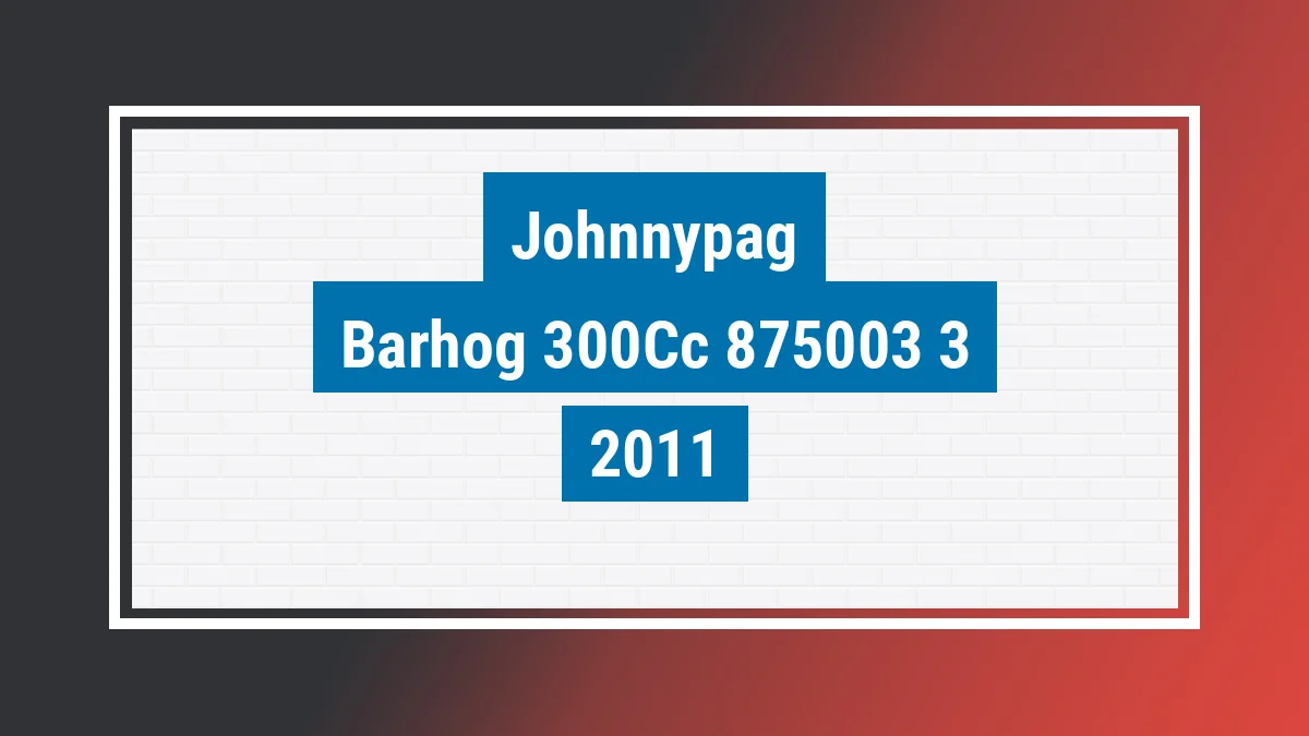Imagem ilustrativa Johnnypag Barhog 300cc 2011