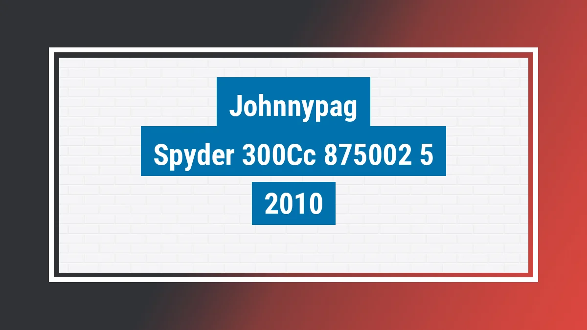 Imagem ilustrativa Johnnypag Spyder 300cc 2010