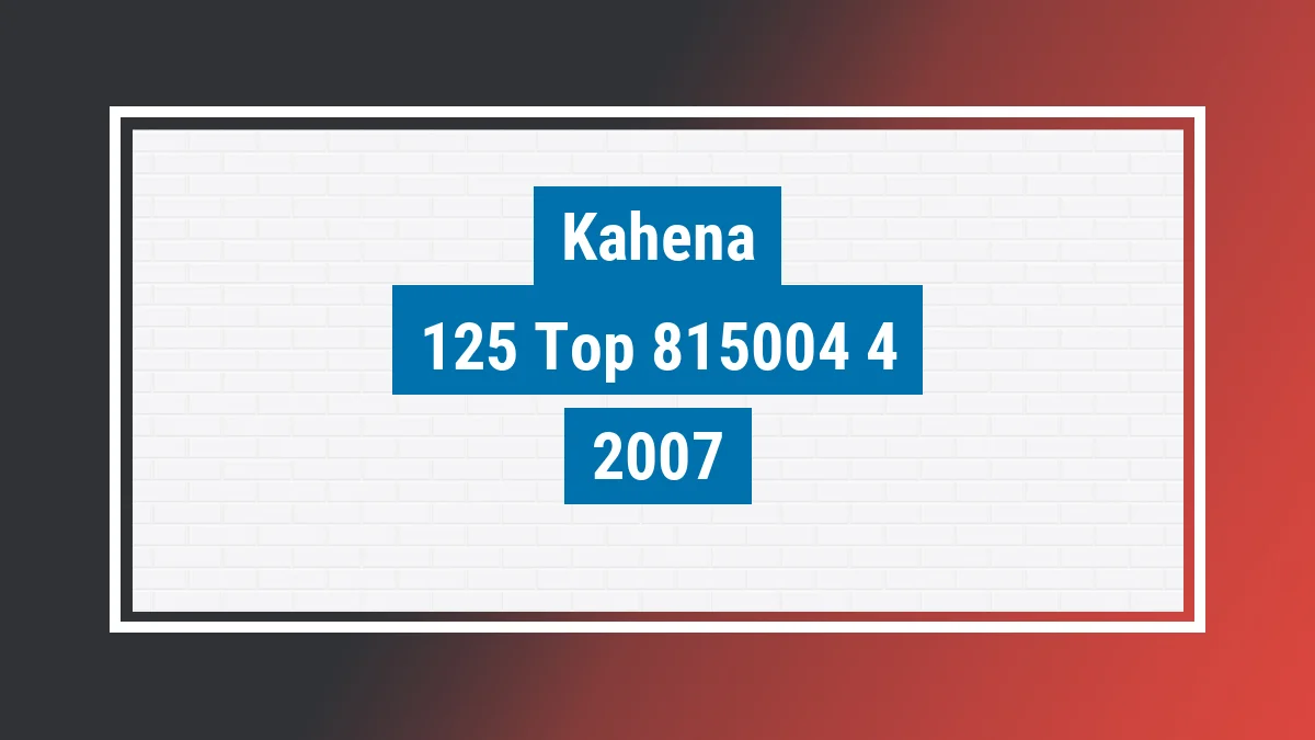 Imagem ilustrativa Kahena 125 Top 2007