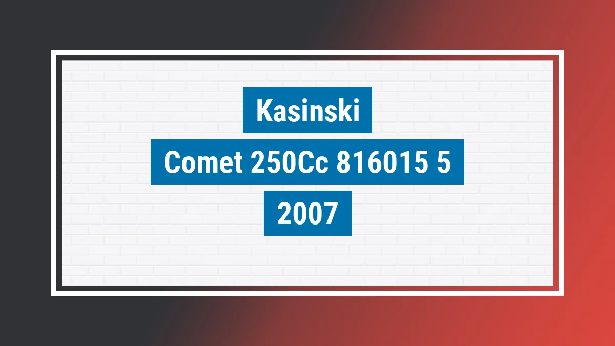 Imagem ilustrativa Kasinski Comet 250cc Comet Gt 250cc 2007